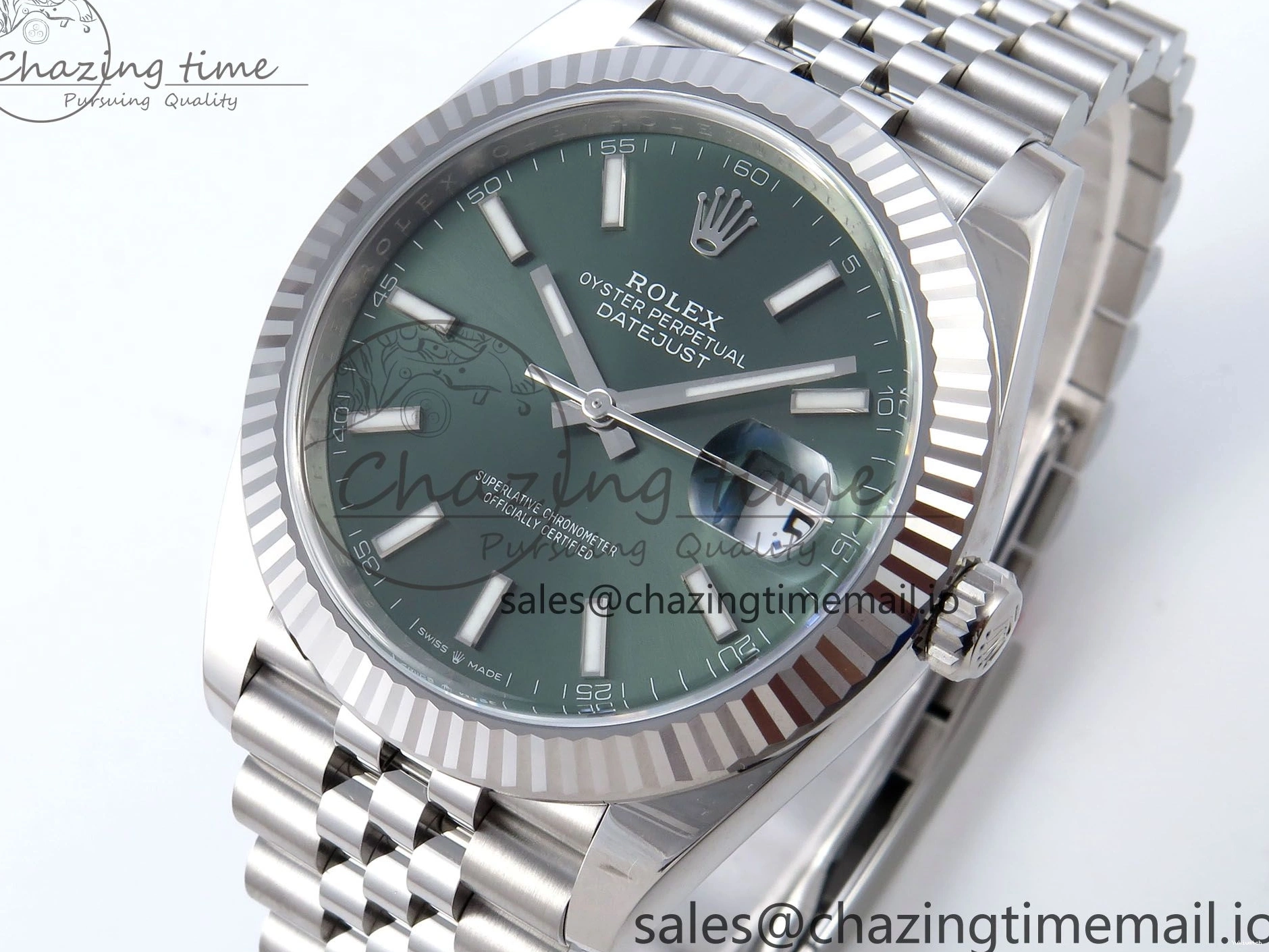 Edition Clean Jubilee Green Stick on Dial 126334 Bracelet SS Datejust VR3235 Best 1:1 41mm 0512